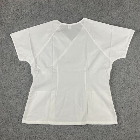 Strictly Scrubs Unisex Large White Classic Top and Pants Scrub Set - Picture 7 of 16